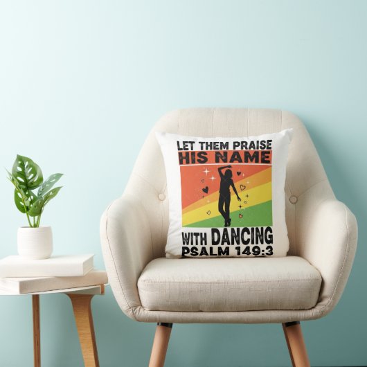 Praise his name dancing design クッション (椅子)