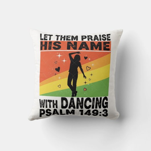 Praise his name dancing design クッション (裏面)