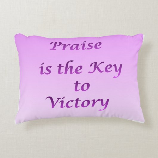 Praise is the Key to victory Pillow アクセントクッション (正面)