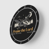 Praise the Lord From The Earth Art ラウンド壁時計 (傾斜)