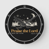 Praise the Lord From The Earth Art ラウンド壁時計 (正面)