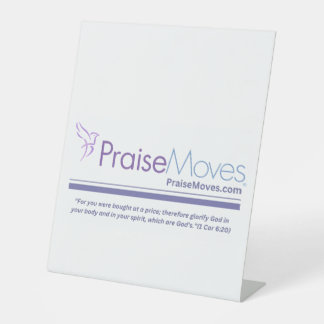 PraiseMovesクラス用の販促オプション 台座サイン