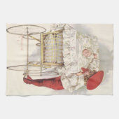 Pramのビクトリアンヴィンテージ、子供、ベビー キッチンタオル (横)