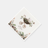 Pram 'Baby is Brewing' Coffee Baby Shower スタンダードカクテルナプキン (角)