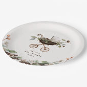 Pram 'Baby is Brewing' Coffee Baby Shower ペーパープレート (アングル)