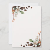 Pram 'Baby is Brewing' Coffee Baby Shower 招待状 (裏面)