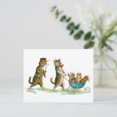 Pram Louis Wainの猫 ポストカード (スタンド正面)