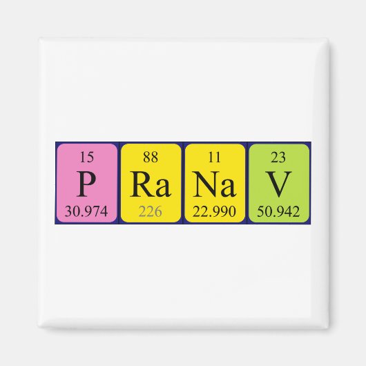 Pranav周期表名磁石 マグネット (正面)