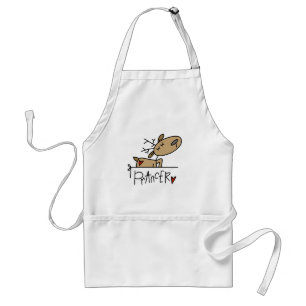 PrancerのトナカイのTシャツおよびギフト スタンダードエプロン