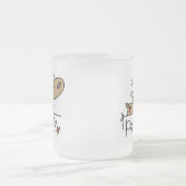 PrancerのトナカイのTシャツおよびギフト フロストグラスマグカップ (中央)