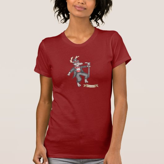 Prancerの女性のTシャツ(クランベリー) Tシャツ (正面)
