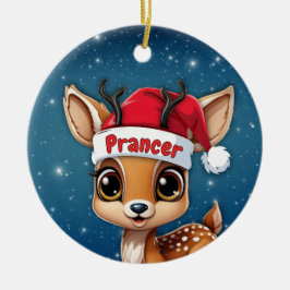 Prancer Baby Deer, Fawn, Doe, Reindeer 🦌🎄 セラミックオーナメント