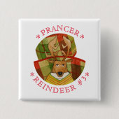 PRANCER REINDEERスクエアピンボタン 缶バッジ (正面)