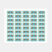 Prancing Horsesカラフルデザイン名タグ ラベル (シート)