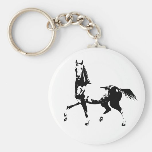 Prancing Hosesボタンキーチェーン キーホルダー (正面)