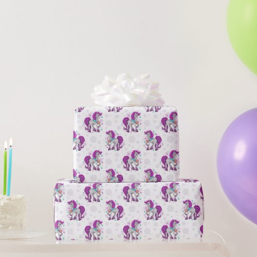 Prancing Unicorns  Wrapping Paper ラッピングペーパー (パーティーギフト)