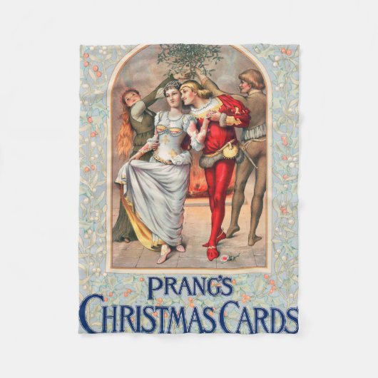 Prangのクリスマスカード(1886年頃) フリースブランケット (正面)