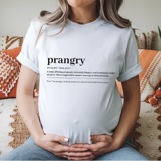 Prangry妊娠ティー赤ちゃんシャワーギフト Tシャツ