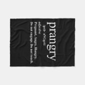 Prangry Definitionシャツ妊娠グラフィックおもしろいトT フリースブランケット (正面(横))