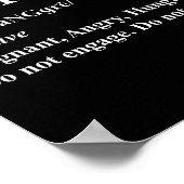 Prangry Definition Shirt Pregnancy Funny Graphic  ポスター (角)