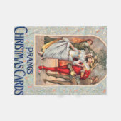 Prang's Christmas Card (ca. 1886)  フリースブランケット (正面(横))