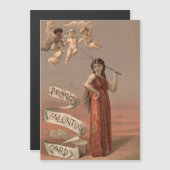 Prang's Valentine Cards AD, Woman & Cherubs (正面/裏面)