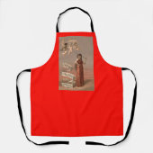 Prang's Valentine Cards AD, Woman & Cherubs エプロン (正面)