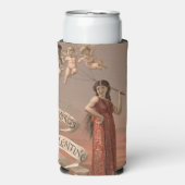 Prang's Valentine Cards AD, Woman & Cherubs スリム缶クーラー (Seltzer正面)