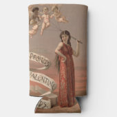 Prang's Valentine Cards AD, Woman & Cherubs スリム缶クーラー (裏面)