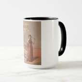 Prang's Valentine Cards AD, Woman & Cherubs マグカップ (正面右)