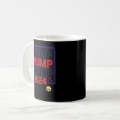 Prank April Fools Day Pro Trump 2024 Proバイデン氏T S コーヒーマグカップ (正面左)