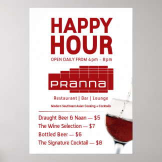 Pranna Happy Hour Poster Lighter Red Jul-23 ポスター