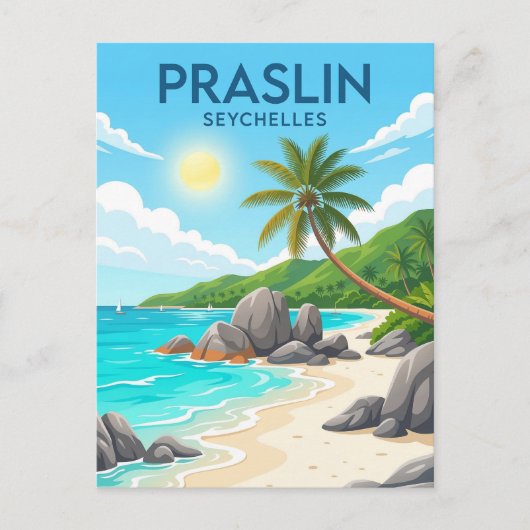 Praslin Island, Anse Volbert, Praslin ポストカード (正面)