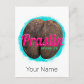 Praslin Seychelles Indian Ocean Vintage Souvenir シーズンポストカード (正面)