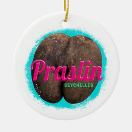 Praslin Seychelles Indian Ocean Vintage Souvenir セラミックオーナメント
