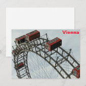 Prater Ferris wheel、ウィーン、オーストリアのカード (正面/裏面)