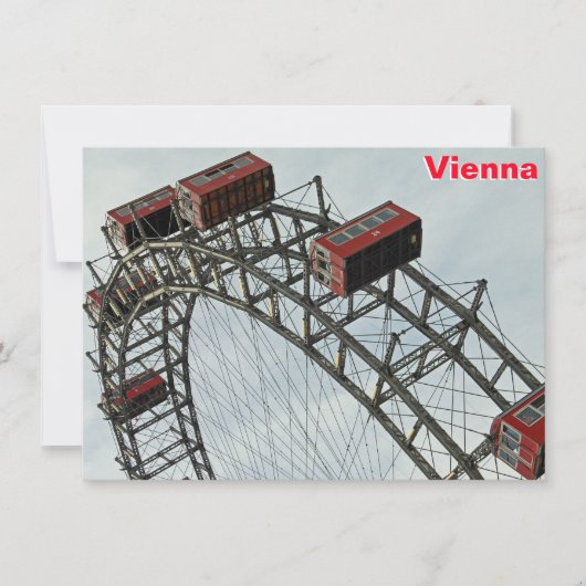 Prater Ferris wheel、ウィーン、オーストリアのカード (正面)