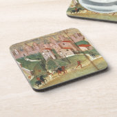 Prato (フレスコ画)の町 コースター (左側)