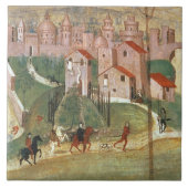 Prato (フレスコ画)の町 タイル (正面)