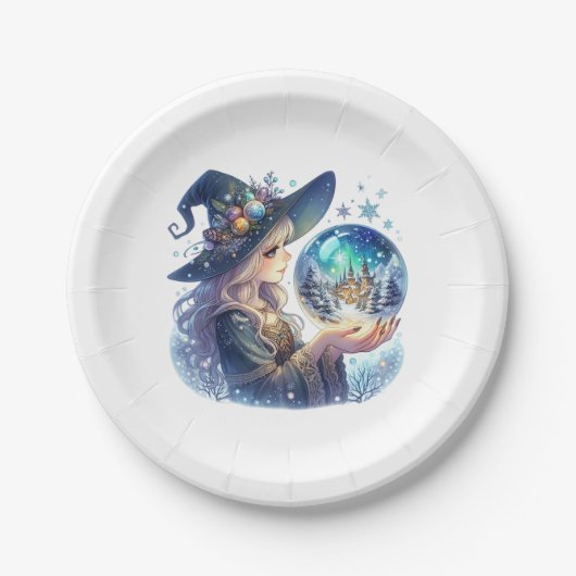 Prato de Papel Bruxa Natalina ペーパープレート (正面)