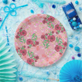 Prato de Papel Flores e joaninhas ペーパープレート (パーティー)