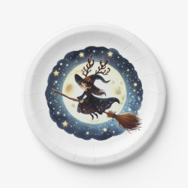 Prato de Papel Viagem da Bruxa Natalina ペーパープレート