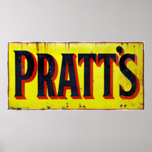 Pratts Vintage Enamel Sign ポスター