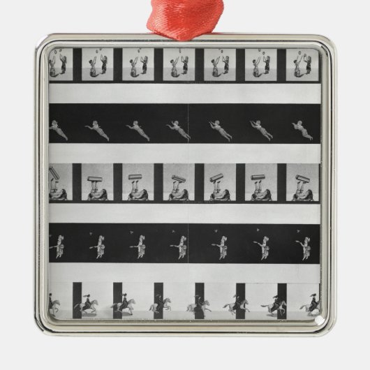praxinoscopeのための写真のストリップ メタルオーナメント (正面)