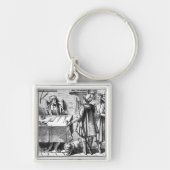「Praxisの木版画の後の税の受信機、 キーホルダー (正面)