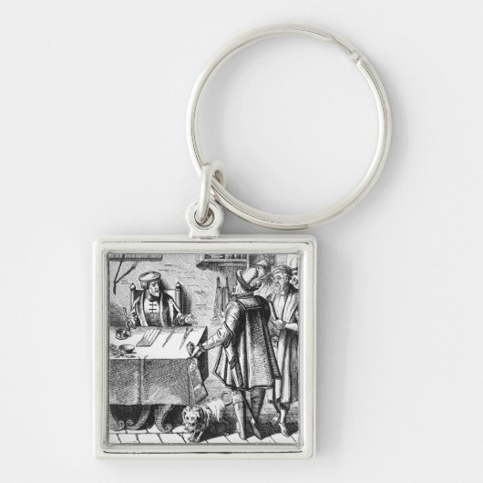 「Praxisの木版画の後の税の受信機、 キーホルダー (正面)