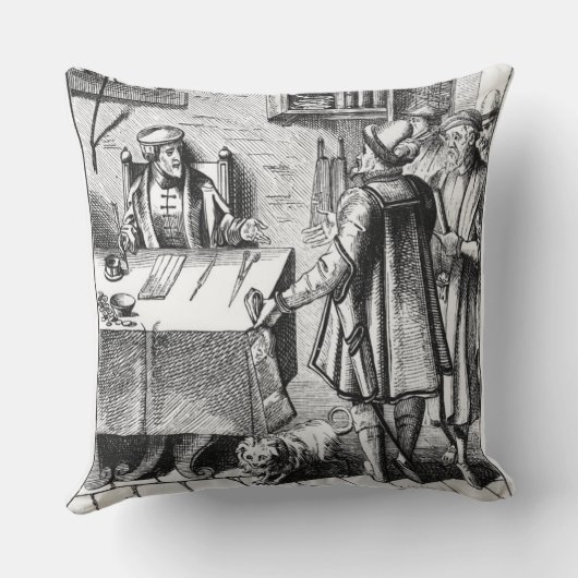 「Praxisの木版画の後の税の受信機、 クッション (裏面)