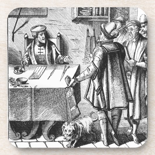 「Praxisの木版画の後の税の受信機、 コースター (正面)