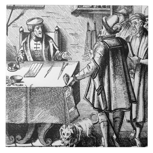 「Praxisの木版画の後の税の受信機、 タイル (正面)