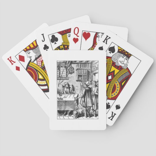 「Praxisの木版画の後の税の受信機、 トランプ (裏面)